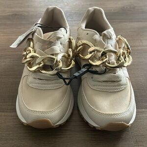 Zara Cream Chain Sneakers